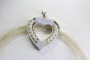 Heart Shaped Horse Hair Pendant