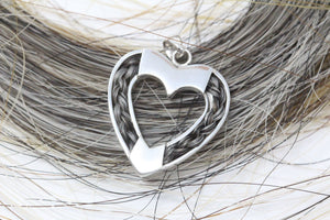 Heart Shaped Horse Hair Pendant