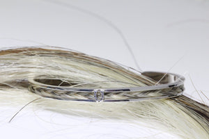 Thin Silver Horse Shoe Horse Hair Bracelet
