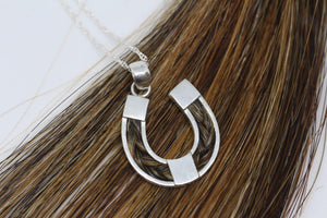 Horse Shoe Horse Hair Pendant