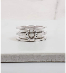 Double Channel Horse Shoe Ring
