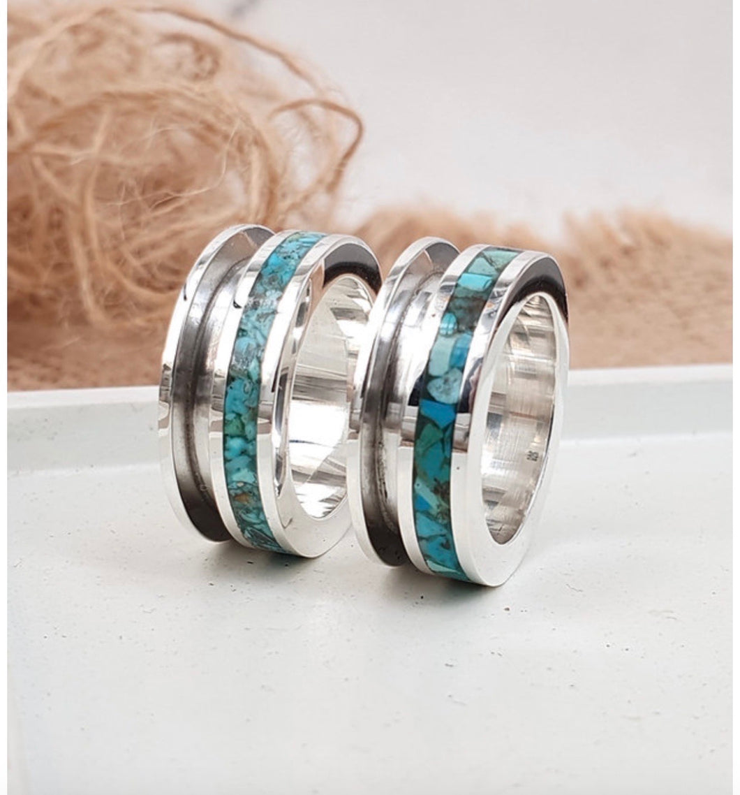 Turquoise Horse Hair Ring