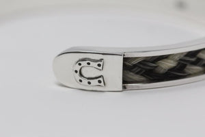 Silver Horse Shoe Bracelet - Wide
