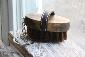 Mini Horse Hair Brush Key Chain